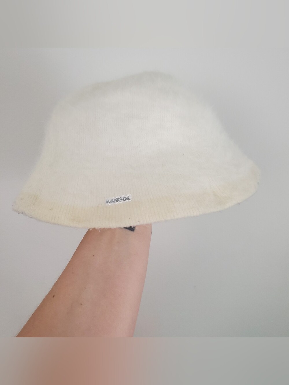 Vintage Kangol Cream Furgora Bucket Hat Wool One Size